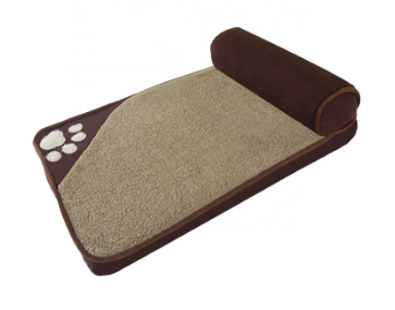 Large Dog Bed (Brown/Blue), 39.37" x 25.59"