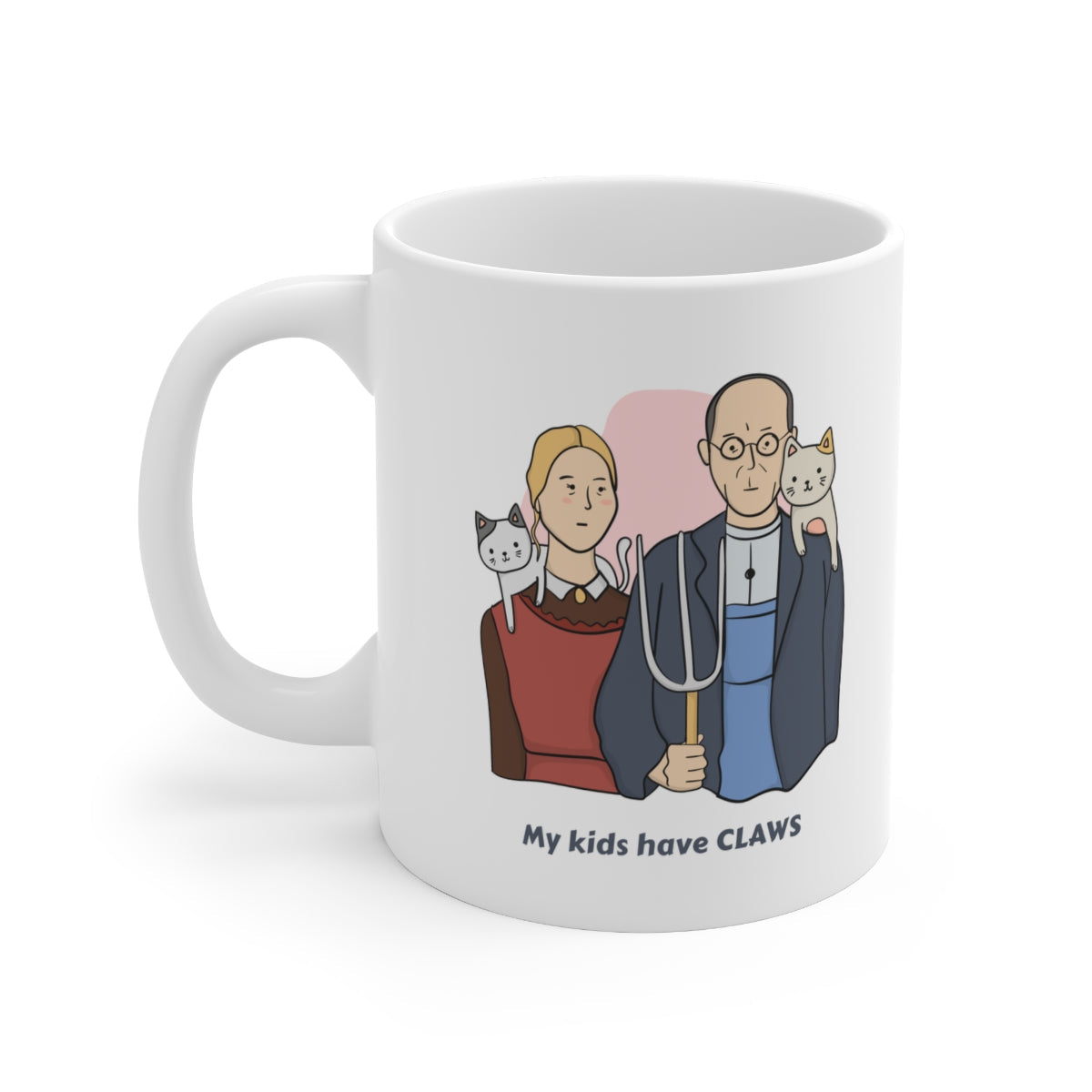 "My Kids Have Claws" Cat Mug, Microwave/Dishwasher Safe