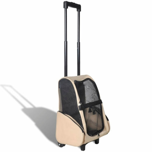 Foldable Multi-Purpose Pet Trolley (Black or Beige)