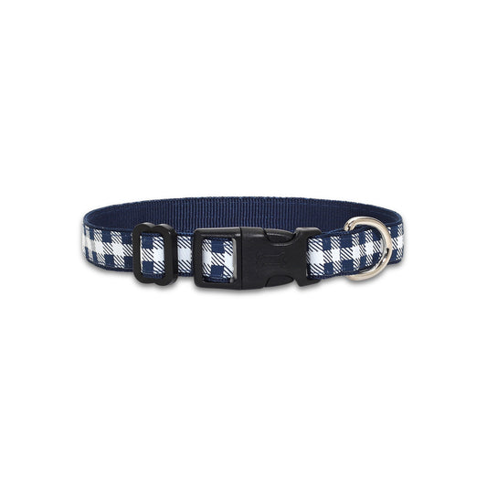 Picnic Plaid (Navy) Dog Collar