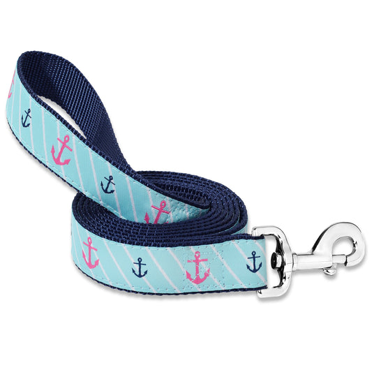 Pink Anchor Dog Leash (6 ft.)