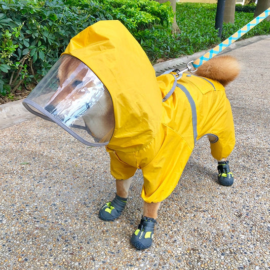 Dog Raincoat Waterproof Clothing Dog Rain Jacket Jumpsuit