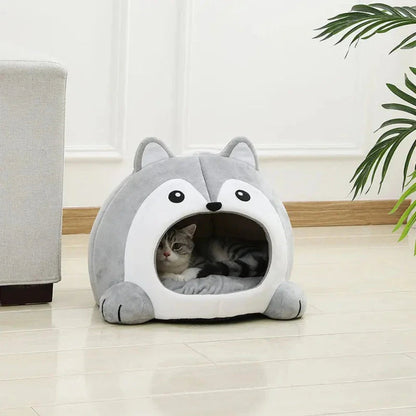 Cute Fox Themed Bed Hut for Cats