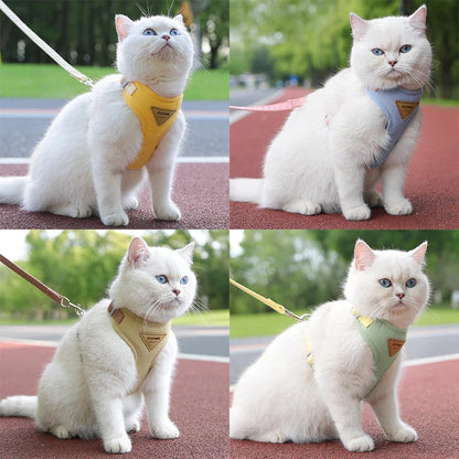 Cat Harness with Leash | Escape Proof Adjustable Pet Vest
