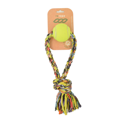 ReRope Looper with Tennis Ball (Eco-Friendly) Fabric Rope Ball Toy