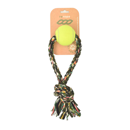 ReRope Looper with Tennis Ball (Eco-Friendly) Fabric Rope Ball Toy