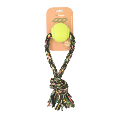 ReRope Looper with Tennis Ball (Eco-Friendly) Fabric Rope Ball Toy