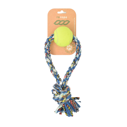 ReRope Looper with Tennis Ball (Eco-Friendly) Fabric Rope Ball Toy