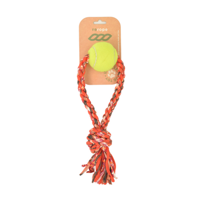 ReRope Looper with Tennis Ball (Eco-Friendly) Fabric Rope Ball Toy