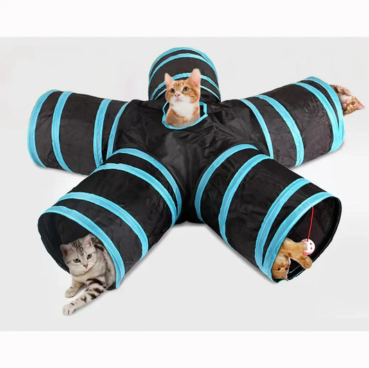 Foldable Wear-Resistant Cat Play Tunnel