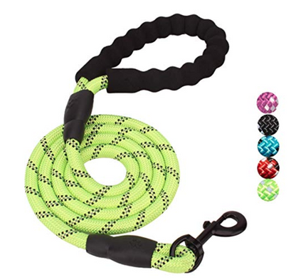 5ft. Leash With Comfortable Padded Handle and Reflective Threads