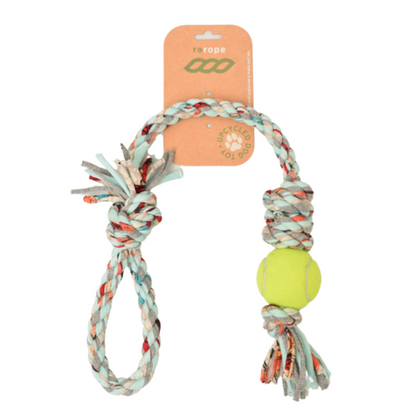 28" Tough Tug Rope with Tennis Ball (Made in the USA)