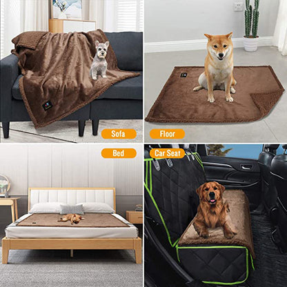 Waterproof Pet Blanket, Pee-Proof Blanket for Furniture