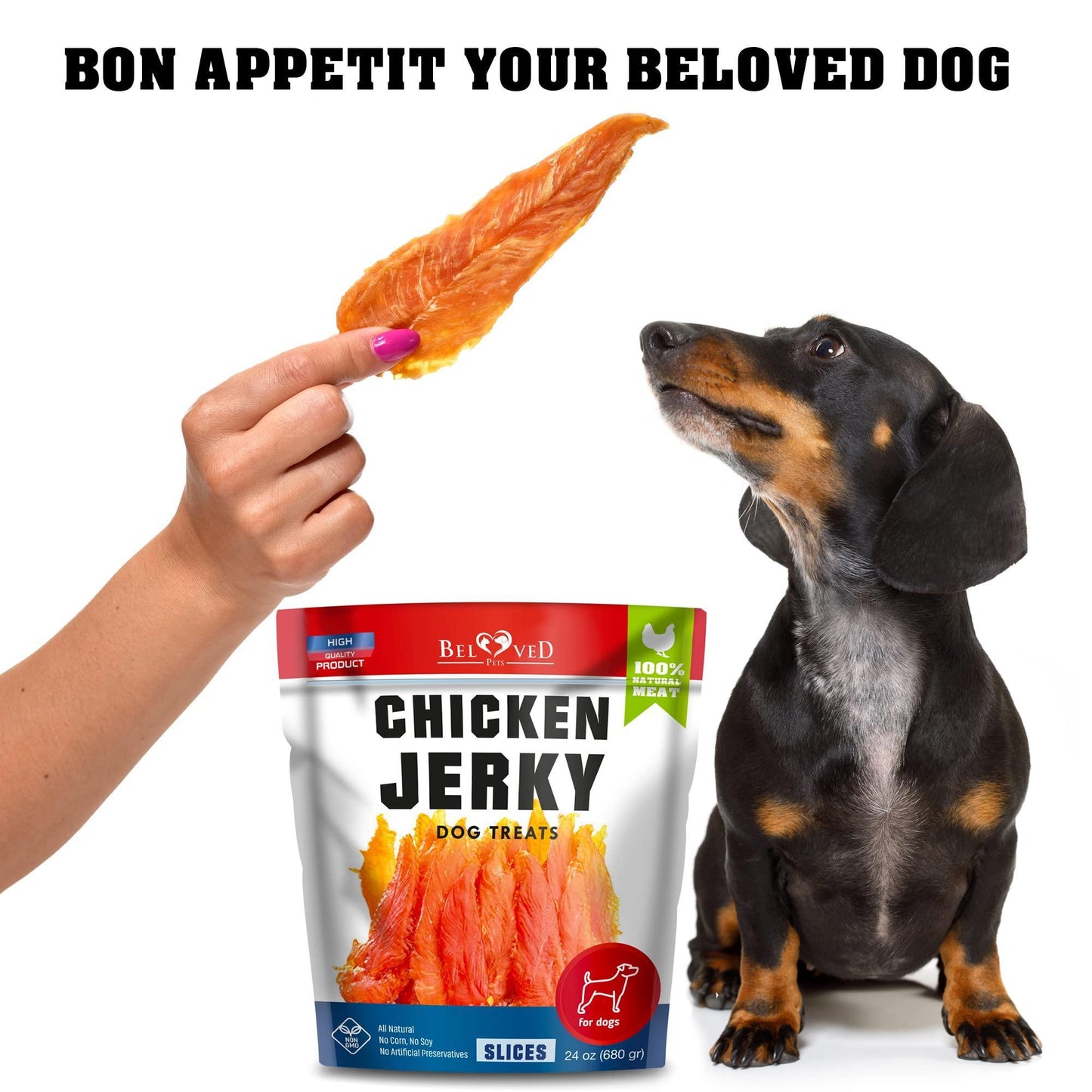 Chicken Jerky Dog Treats 1.5 Lb - 100% Natural & Grain Free