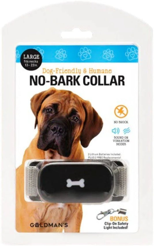 Goldman's No-Bark Training Dog Collar Friendly and Humane (Large)