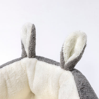 Soft Faux Bunny Ear Design Pet Bed