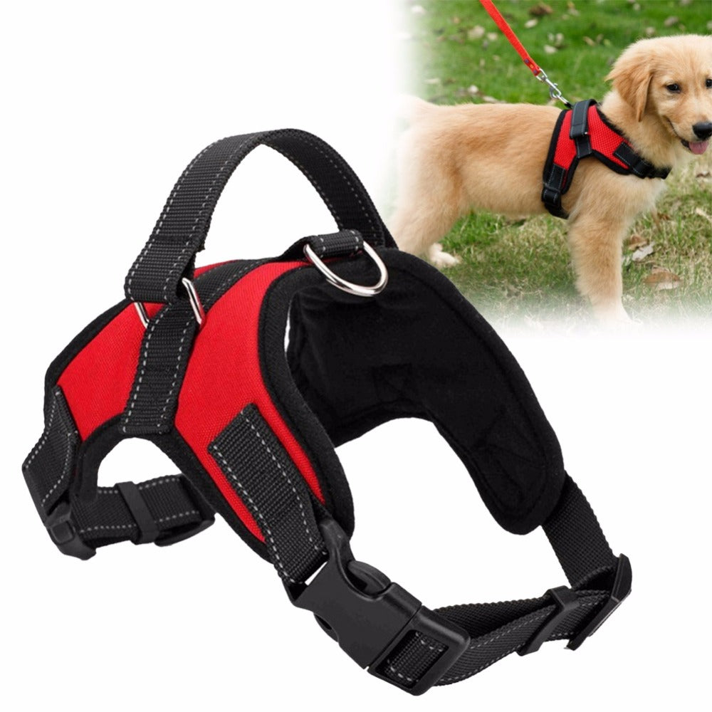 Adjustable Comfort Dog Harness (Red) M/L