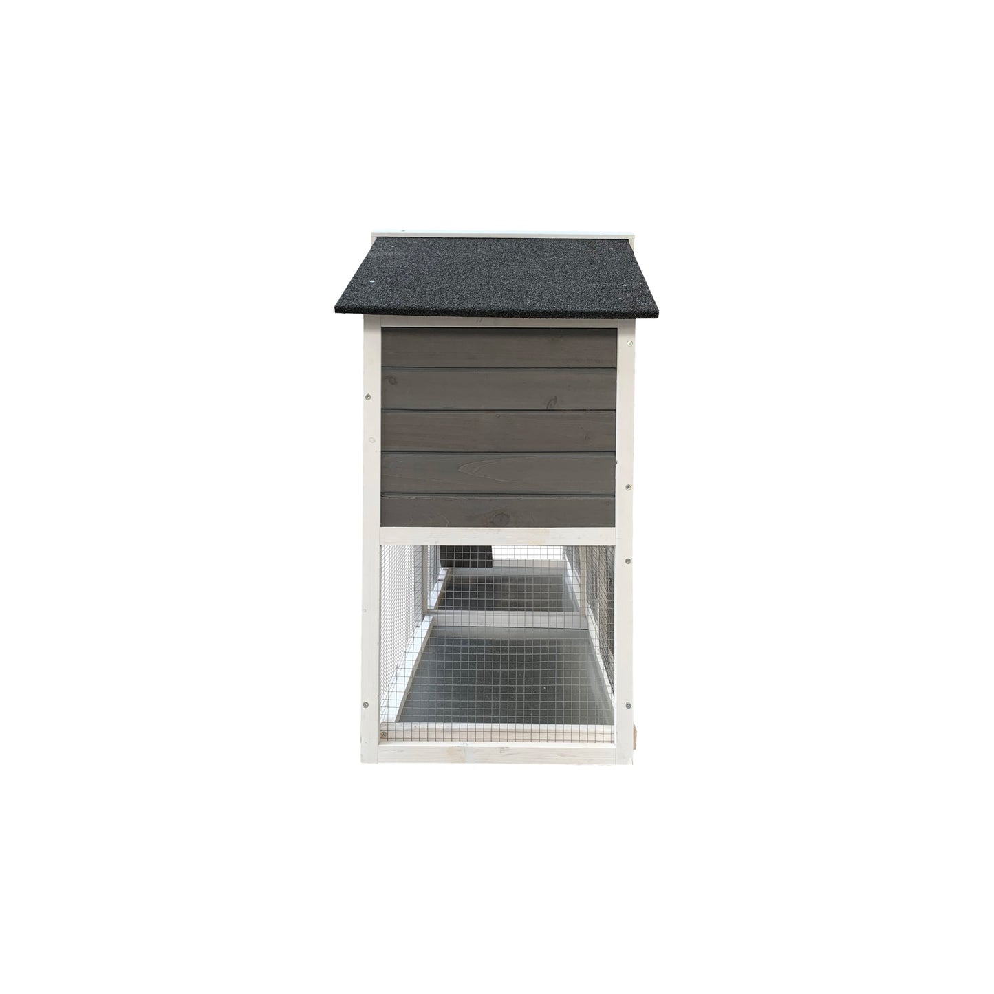 Removable Tray Ramp Wooden Outdoor Hutch Cage