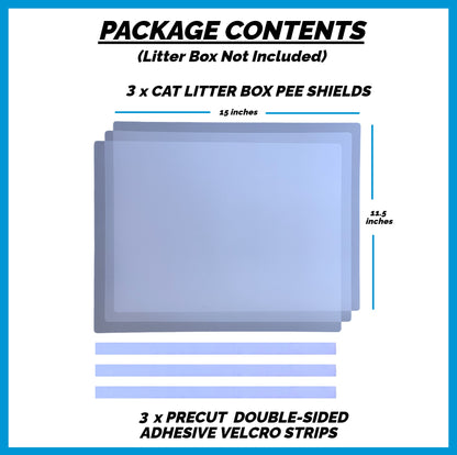 Cat Litter Box Pee Shields (3 Pcs)