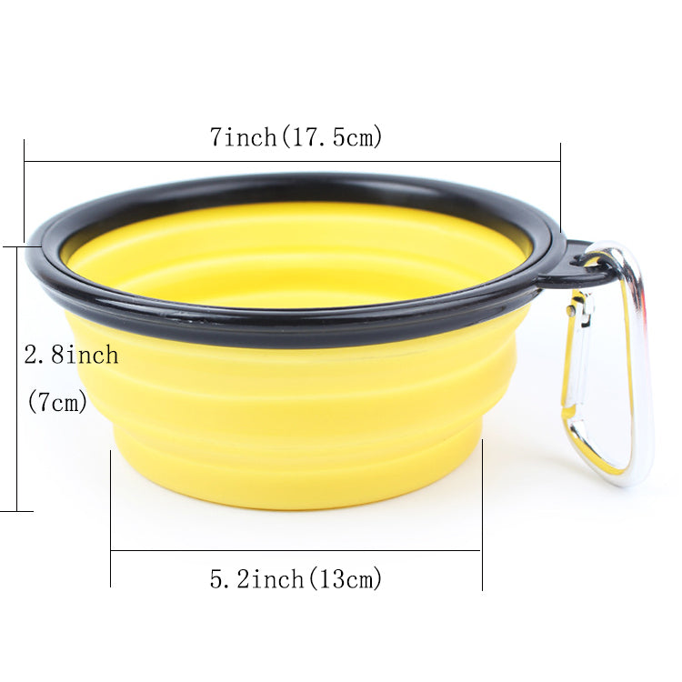 1-Liter Collapsible Silicone Pet Bowl