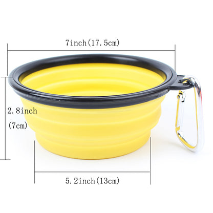 1-Liter Collapsible Silicone Pet Bowl