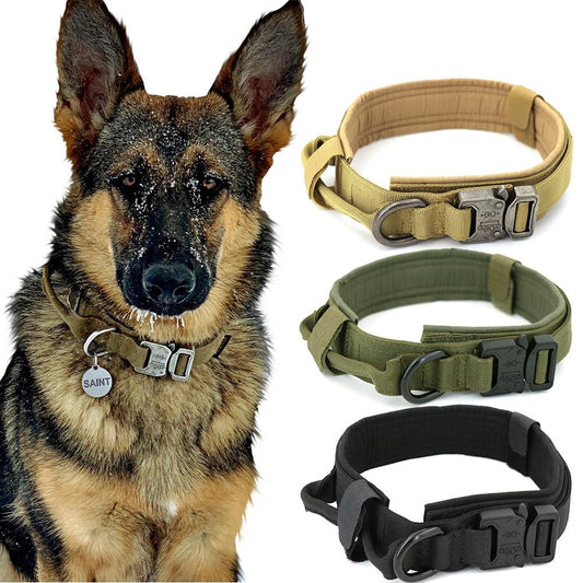 Durable Tactical Grip Dog Collar (M-L)