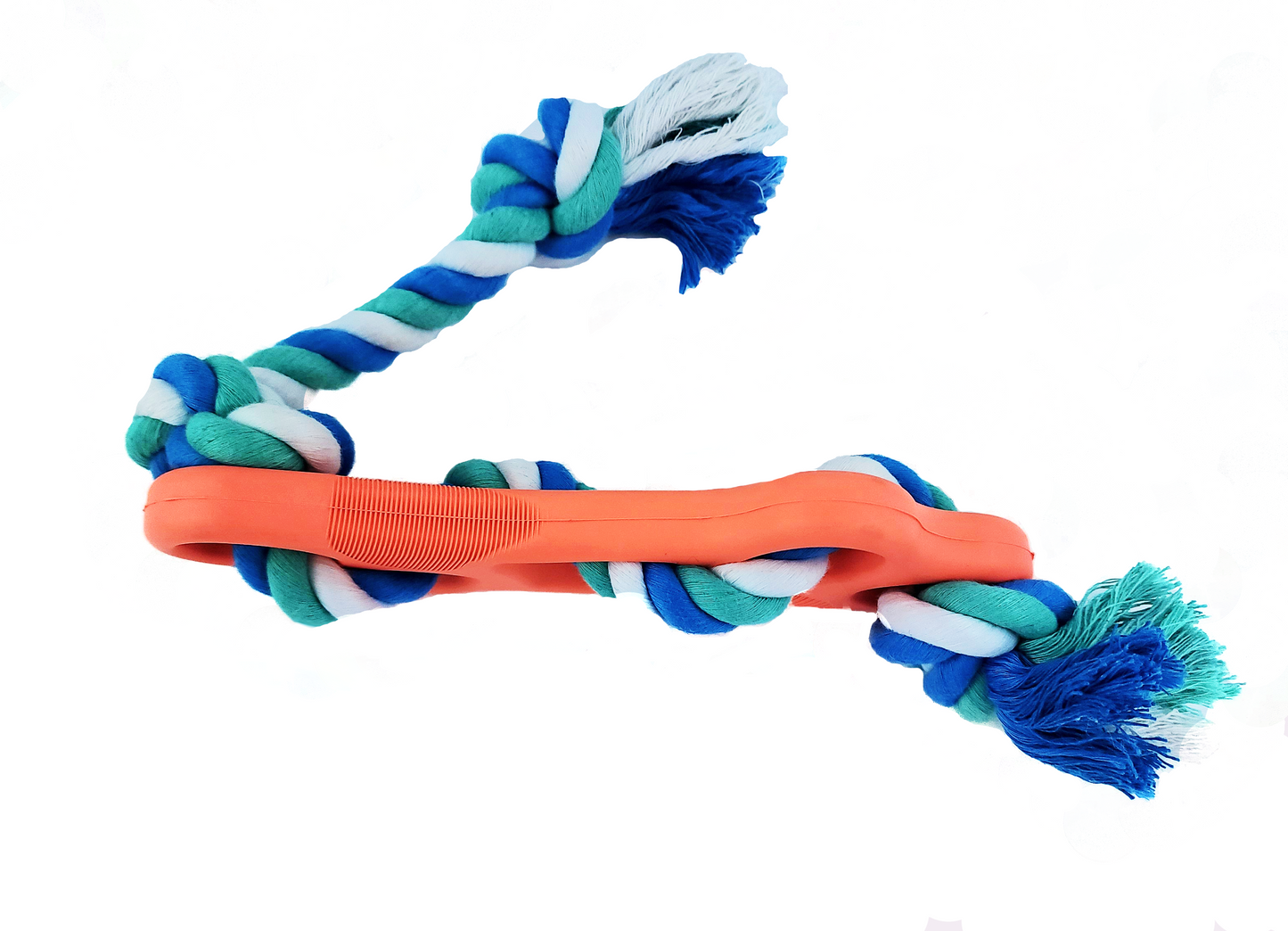 Rubber Bone Dog Chew Toy with Tug Rope - Great for Active Dogs