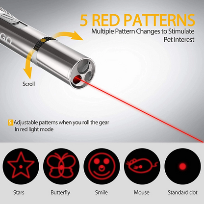 USB Charging Multi-Mode Pet Laser Pointer/Flashlight