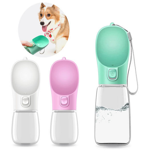 Water Bowl Hydration Dispenser Bottle for Pets, for Hiking, Walking..