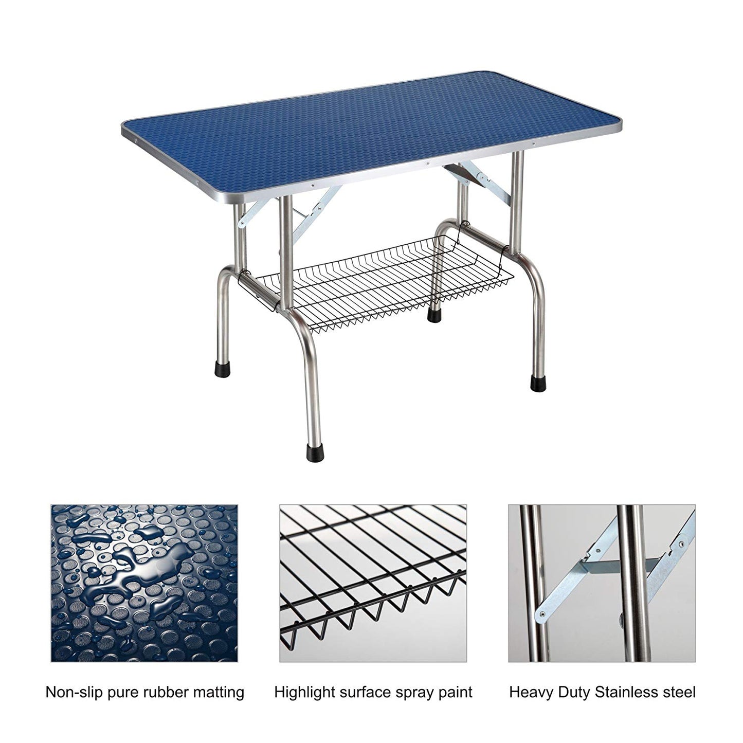 36" Folding Dog Pet Stainless Steel Heavy Duty Grooming Table
