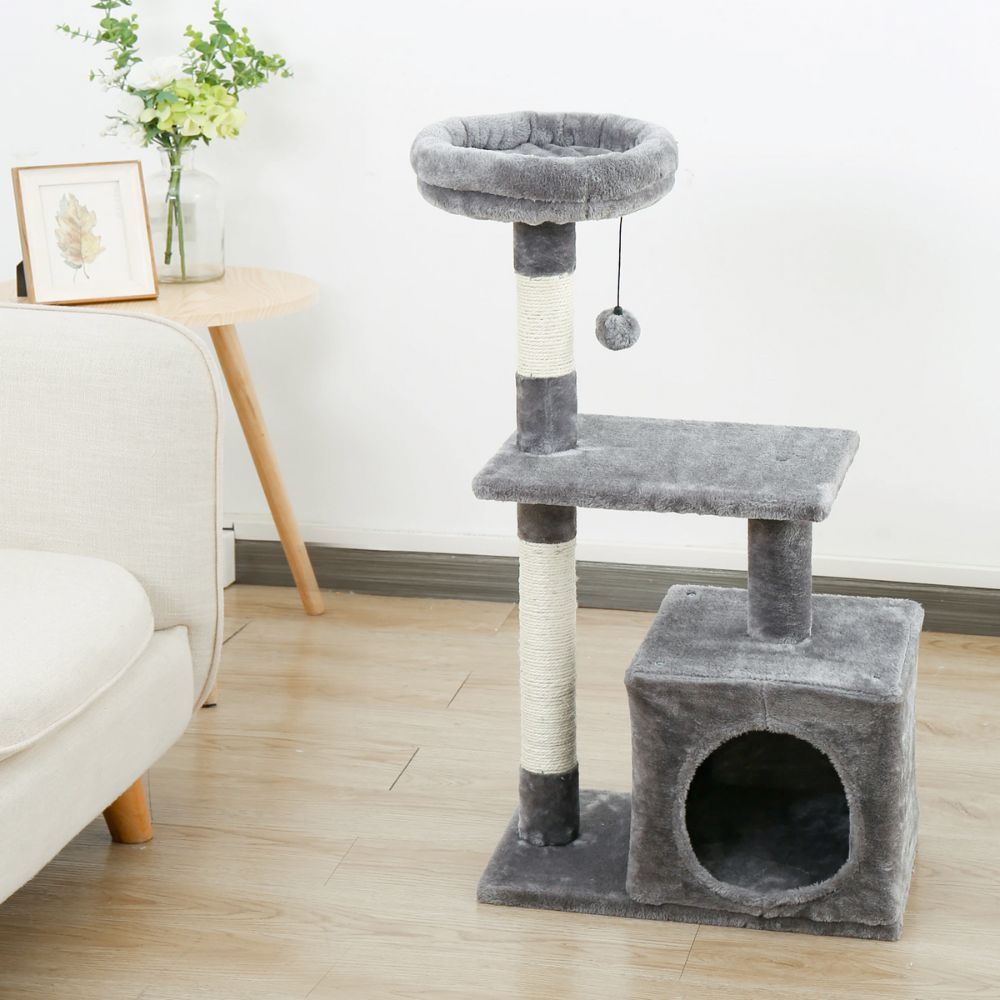 Cat Tree House 3-Tier Scratching Post and Nest