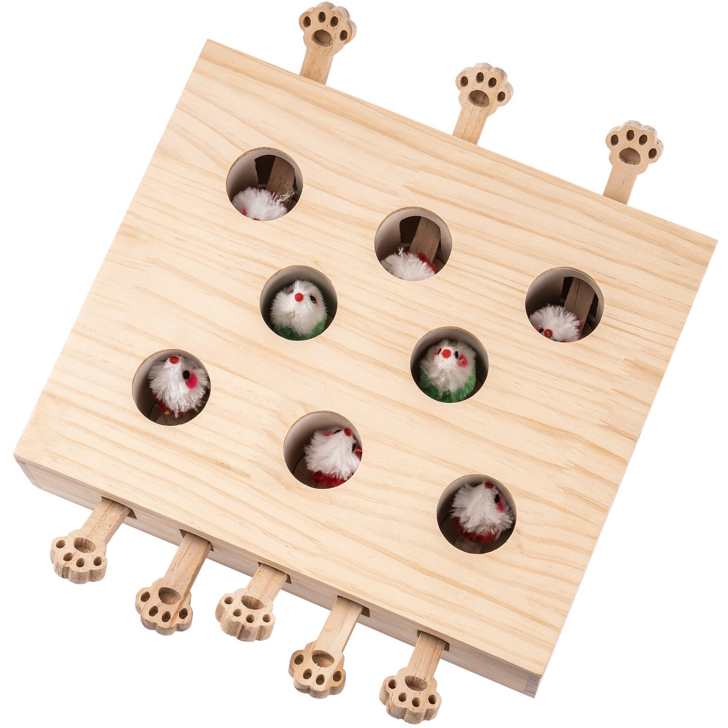 8 Holes Whack-A-Mole Wooden Platform Toy