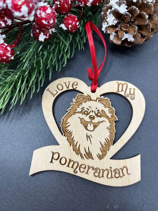 Love My Pomeranian Ornament