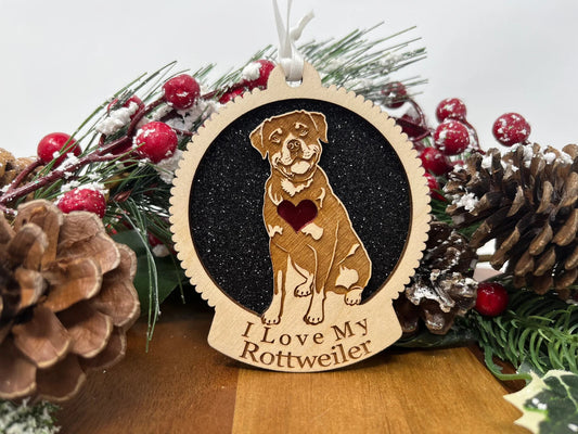 Love My Rottweiler Ornament