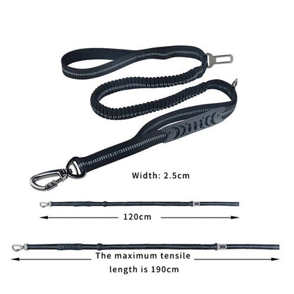 Adjustable Dog Leash, Nylon Reflective Safety Belt Training Lead