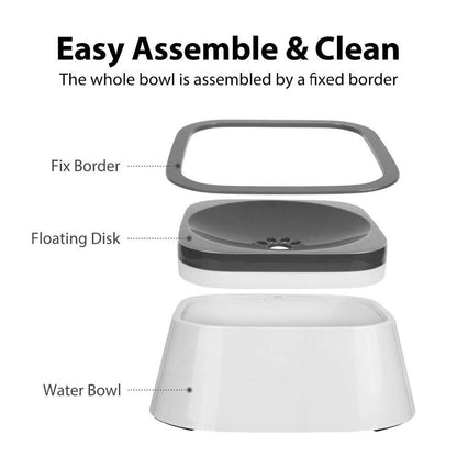 Splash-Proof Dog Water Bowl Portable, Large Capacity