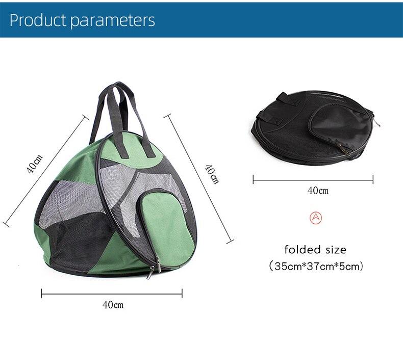 Folding Pet Carrier, Breathable Mesh Portable Travel Bag