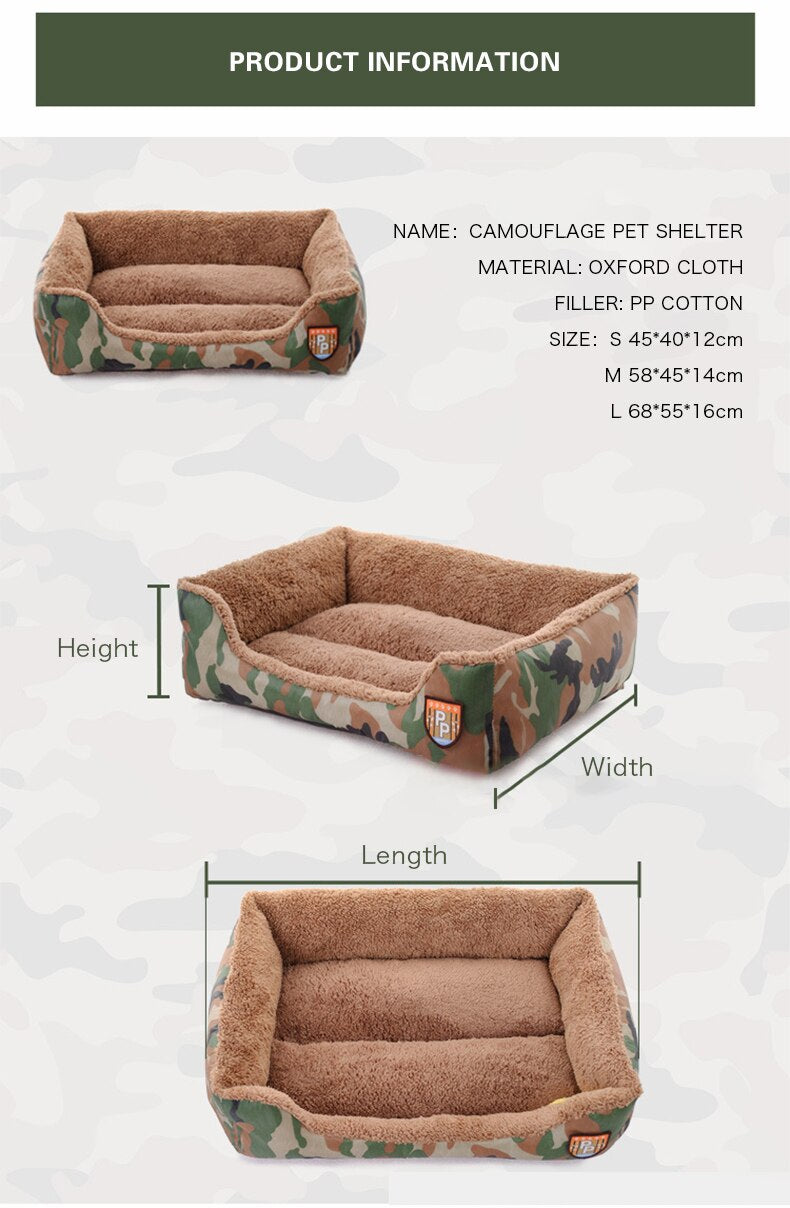 Patterned Washable Pet Bed (S/M/L)